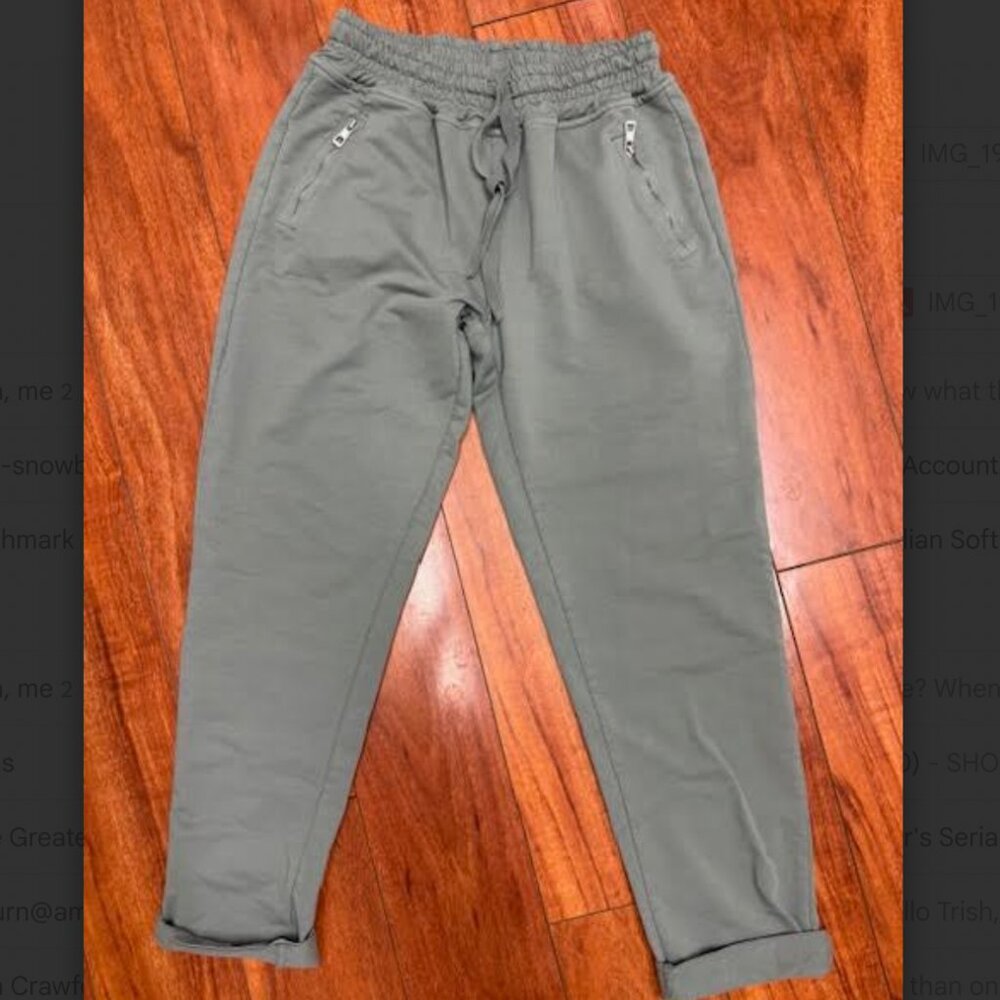 Nostalgia Light Green Women's Cotton Pants Lounge NEW Soft & Comfortable Size L